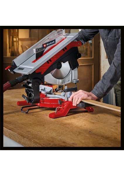 Tablalı Gönye Testere TE-MS 254 T (2000 W, max. 74 mm x 130 mm kesme derinliği/genişliği, Ø 254 mm testere bıçağı, eğilebilir testere başı, lazer, masa testere fonksiyonu) - 4300341