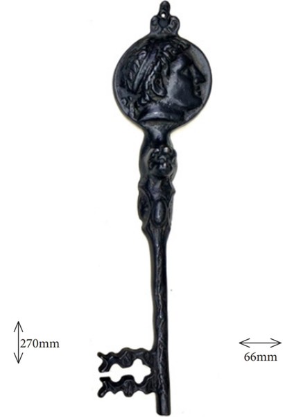 27 cm Büyük Pirinç Anahtar, Vintage Antik Tarz Dekoratif Aksesuar fiyatları