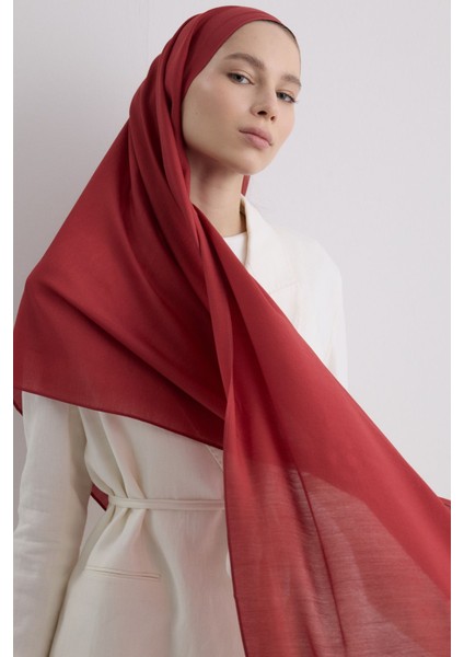 Paris Ipeği Kızılcık Renk Pamuklu Şal fırsatları