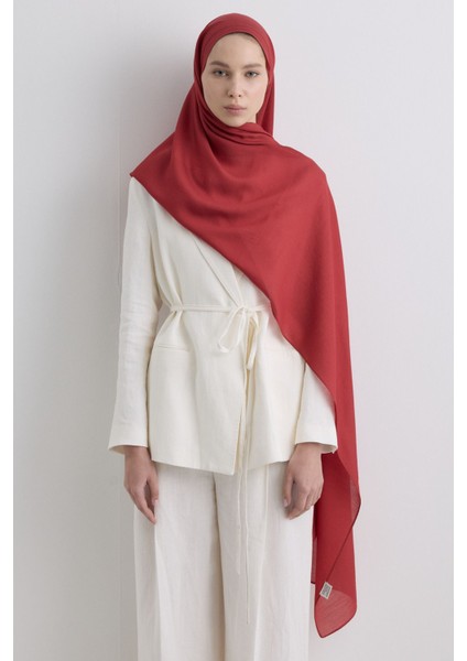 Paris Ipeği Kızılcık Renk Pamuklu Şal indirimleri