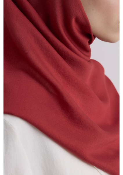 Paris Ipeği Kızılcık Renk Pamuklu Şal