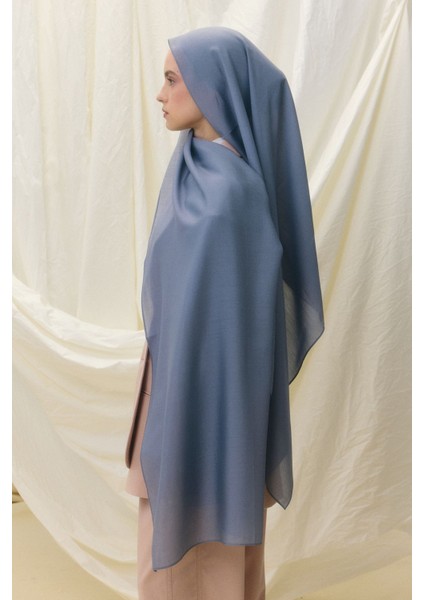 Paris Ipeği Kot Mavi Renk Pamuklu Şal