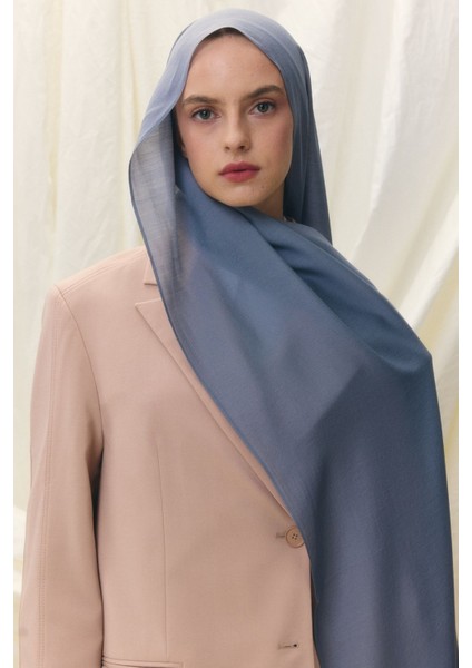 Paris Ipeği Kot Mavi Renk Pamuklu Şal