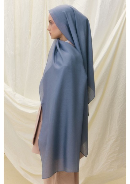 Paris Ipeği Kot Mavi Renk Pamuklu Şal