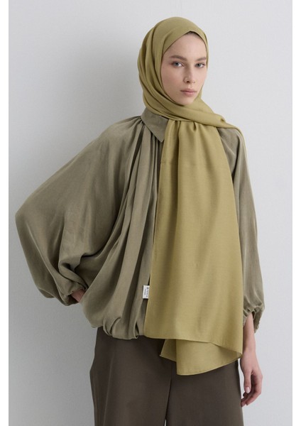 Paris Ipeği Sedef Yeşil Renk Pamuklu Şal