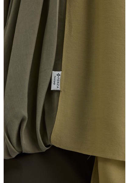 Paris Ipeği Sedef Yeşil Renk Pamuklu Şal