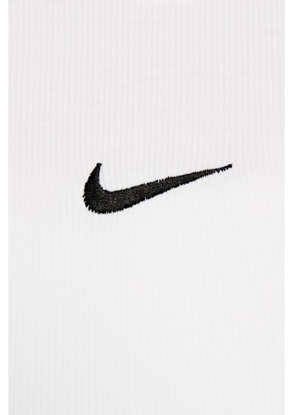 Sportswear Essential Rib Cropped Women's Tight Fit Tank Top Kadın Dar Kesim Crop Atlet Beyaz fırsatları