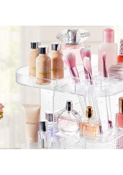 Dönebilen Çoklu Bölmeli Makyaj Organizeri, Sarı Renkli ve Şık Tasarım modelleri