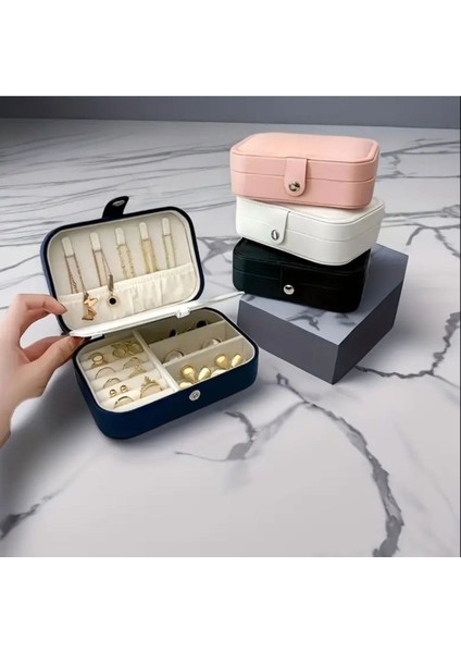 Çok Amaçlı Takı Organizer Çanta, Siyah, Kolye, Küpe ve Yüzük Saklama Çözümü modelleri