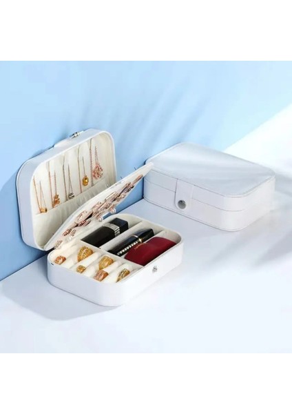 Çok Amaçlı Takı Organizer Çanta, Siyah, Kolye, Küpe ve Yüzük Saklama Çözümü