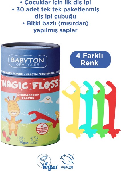 Çocuklar İçin Diş İpi 30 Adet