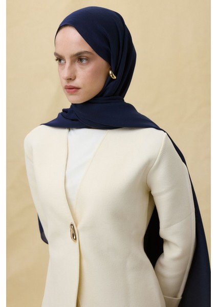 Paris Ipeği Lacivert Renk Pamuklu Şal