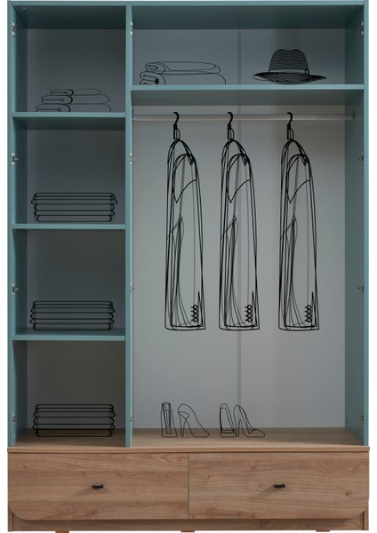 Valon 3 Kapaklı Gardrop (Melisa) fiyatları