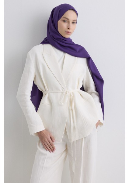 Paris Ipeği Patlıcan Mor Renk Pamuklu Şal