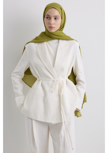 Paris Ipeği Lime Yeşil Renk Pamuklu Şal