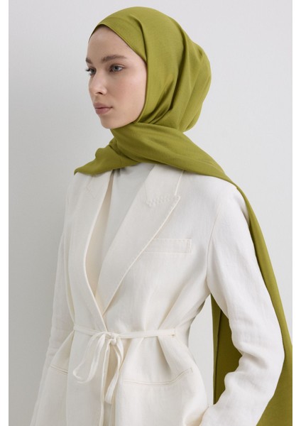 Paris Ipeği Lime Yeşil Renk Pamuklu Şal