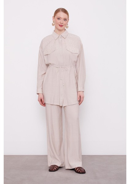 Taş Omuz Taş Detaylı Ikili Takım