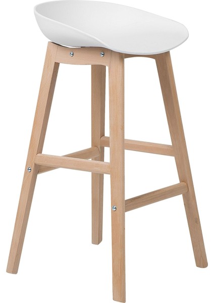 Belıanı Mıcco 2’li Bar Sandalyesi Seti, Iskandinav Tarzı, 72 cm Oturma Yüksekliği, Minimalist Tasarım