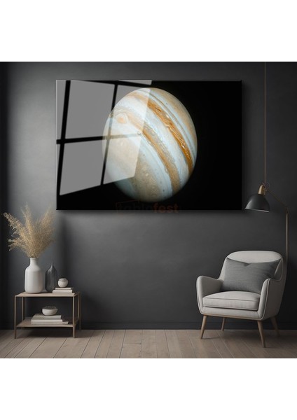 Jüpiter - Çizgili Gaz Devi Cam Tablo