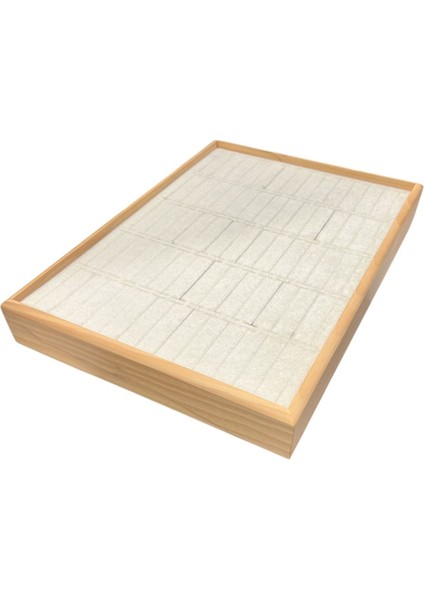 Ahşap Kelepçe Bilezik Teşhir Tablası, Gri, Çerçeveli, 34,5X24,5X4,5CM indirimleri