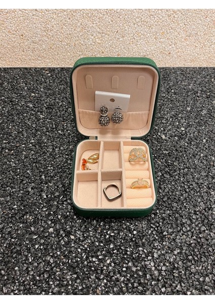 Yeşil Kadın Takı ve Toka Organizeri, Şık Yüzük ve Küpe Taşıma Kutusu indirimleri