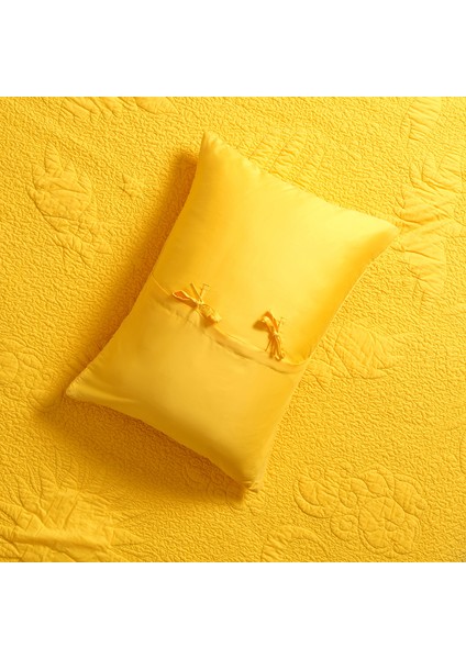 Uttar Kapitoneli 300 Tc Kıng Sıze Pamuk Saten Yatak Örtüsü Seti 260X280 cm Sarı indirimleri