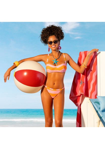Prınkıpo Bikini Üstü 23x21 Cm Pembe - Turuncu indirimleri