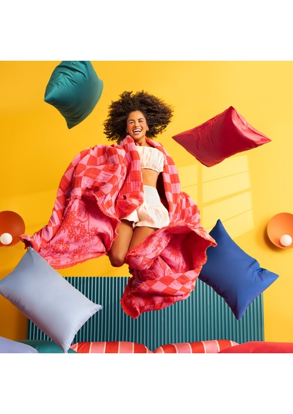 Costa Saçaklı Jakarlı Çift Kişilik Pamuk Yatak Örtüsü 220X240 cm Pembe fiyatları