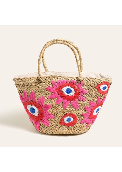 Huaruı Kamış Çanta 53X30X18 cm Pembe