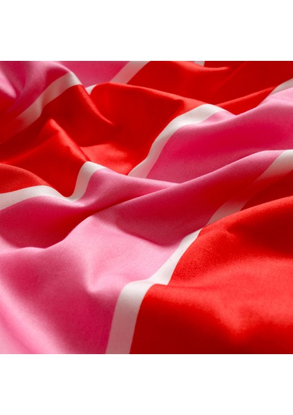 Lahor 300 Tc Çift Kişilik Pamuk Saten Nevresim Seti 200X220 cm Kırmızı - Pembe indirimleri