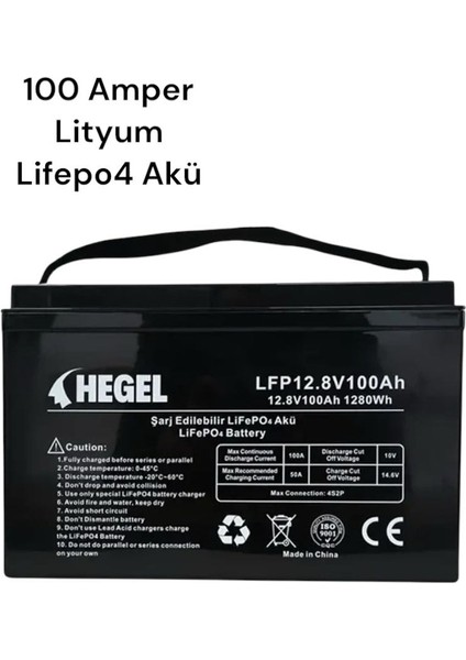 100 Amper Lityum Akü Lifepo4