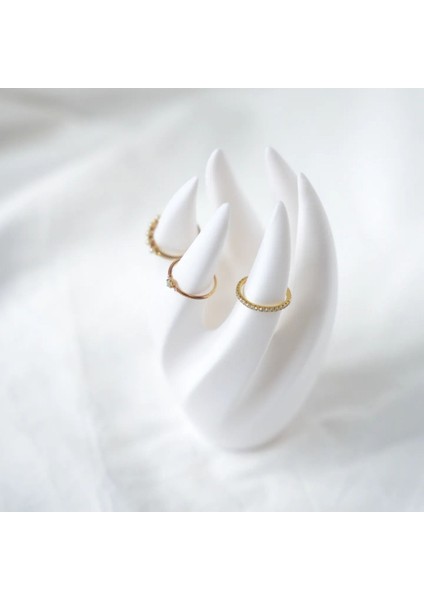 Beyaz Yüzük ve Takı Standı, Modern ve Zarif Dekoratif Mücevherlik modelleri