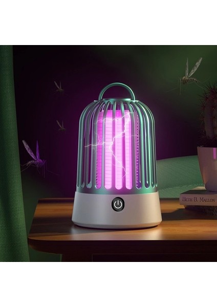 Sinek Kapanı Elektrikli Haşere Öldürücü Led-Uv Işık 2'si 1 Arada Kamp Lambası-Sinek Öldürücü