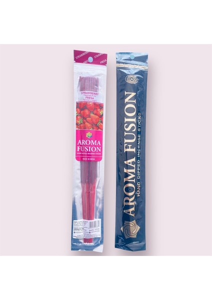 Elite Gerçek Çilek Kokulu Organik Tütsü Doğal Aroma 30 cm Çubuk Tütsü Çilek (Mutluluk ve Sevinç) 1 Adet