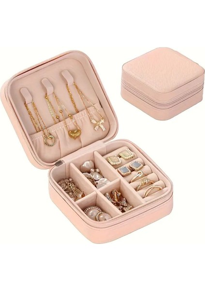 Şık ve Pratik Pembe Takı Saklama Kutusu, Düzenli ve Estetik Organizasyon Sağlar