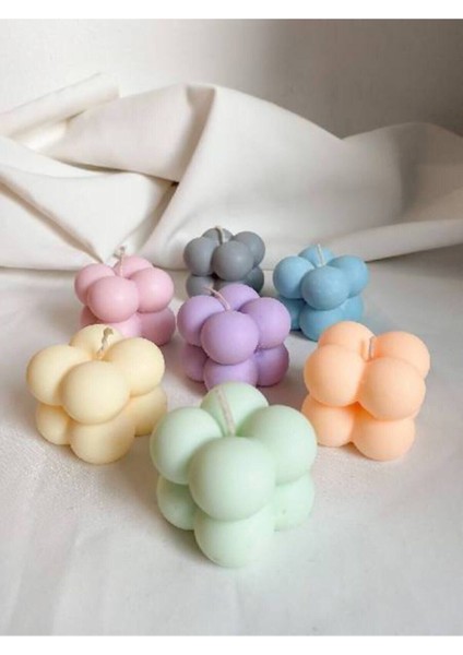 50 Adet Renkli Mini Bubble Mum Seti, Davet, Nikah, Söz, Nişan ve Kına Hediyesi