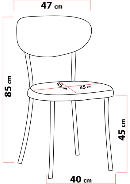 Elegant Modeli Yuvarlak Mutfak Masa Sandalye Takımı 4 Sandalye 1 Siyah Mermer Desen Masa 90X90 Keten Kumaş