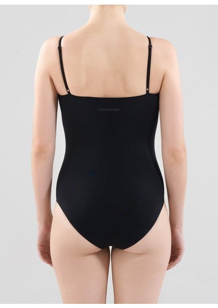 Essential İnce Askılı Siyah Çıtçıtlı Body 1980