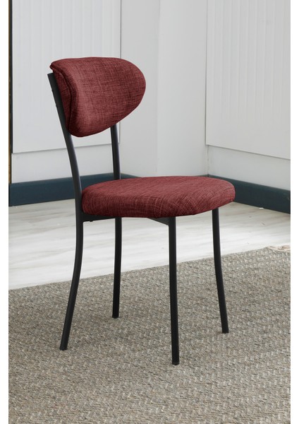 Elegant Modeli Kare Mutfak Masa Sandalye Takımı, 2 Sandalye 1 Sabit Ceviz Masa 70X70 Cm, Keten Kumaş