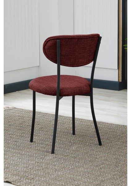 Elegant Modeli Kare Mutfak Masa Sandalye Takımı, 2 Sandalye 1 Sabit Ceviz Masa 70X70 Cm, Keten Kumaş