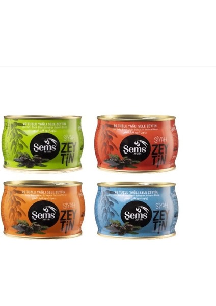 Lezzet Deneme Paketi 4 Çeşit Kalibre Siyah Zeytin 1,2 kg