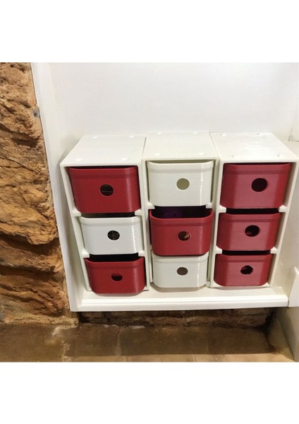 Kırmızı Renkli Şık ve Kaliteli Düzenleyici Ürün, Organize ve Estetik Çözümler Sağlar.