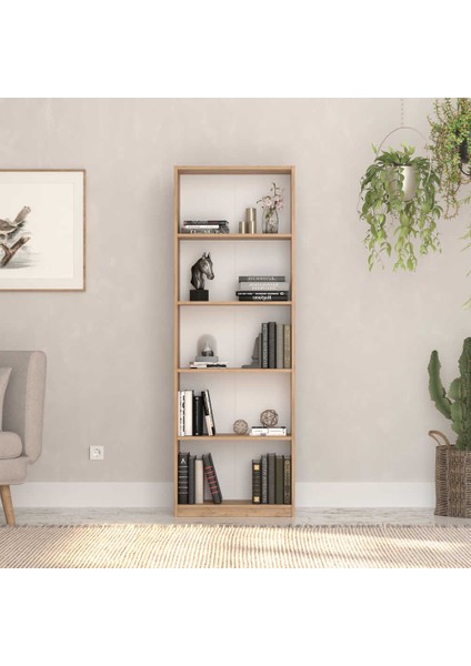 Max 5 Raflı Kitaplık - Florida Meşe 58X170X23 cm fiyatları