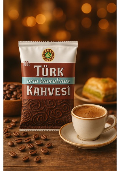 Orta Kavrulmuş Türk Kahvesi 100 gr x 48 Adet