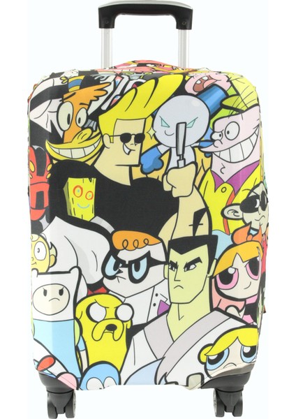 (MY#135 Çizgi Karakter ) Valizler Için Kılıf Seti (Kabin Orta ve büyük) fırsatları