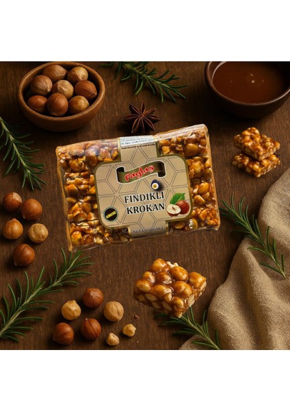Üretimden Evinize Taptaze Fındıklı Krokanlar NET:100 Gr. Koruyucu Yoktur.