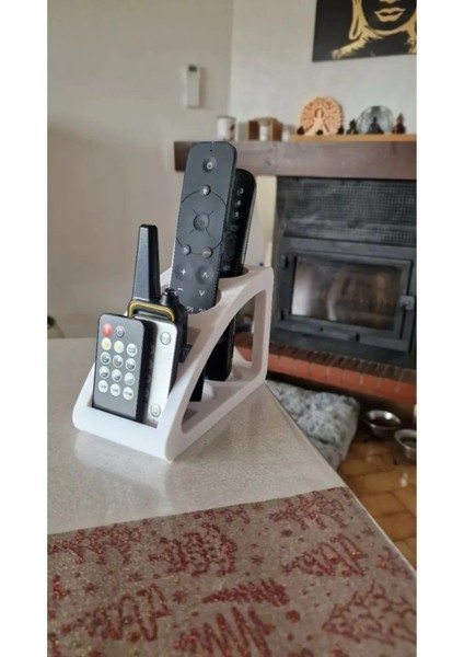 Beyaz 4 Gözlü Kumandalık Televizyon ve Klima Kumanda Tutucu Düzenleyici fiyatları