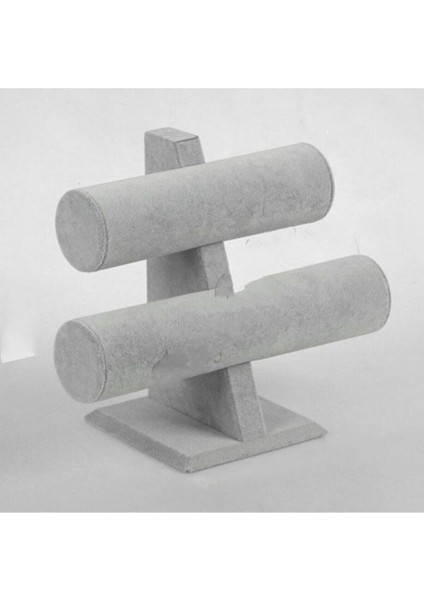 Gri Renkli Ikili Bileklik ve Saat Tutucu, Şık ve Düzenli Saklama Çözümü