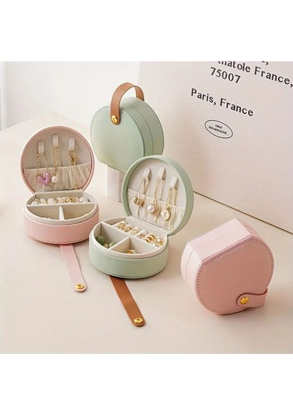 Pembe Takı Düzenleyici, Seyahat Için Taşınabilir, Düğme Kapanışlı, Şık ve Kullanışlı fırsatları