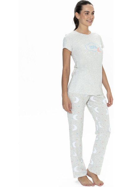 U.s Polo Assn. 20075 Kadın Kısa Kollu Bisiklet Yaka Pijama Takımı-Karmelanj fiyatları